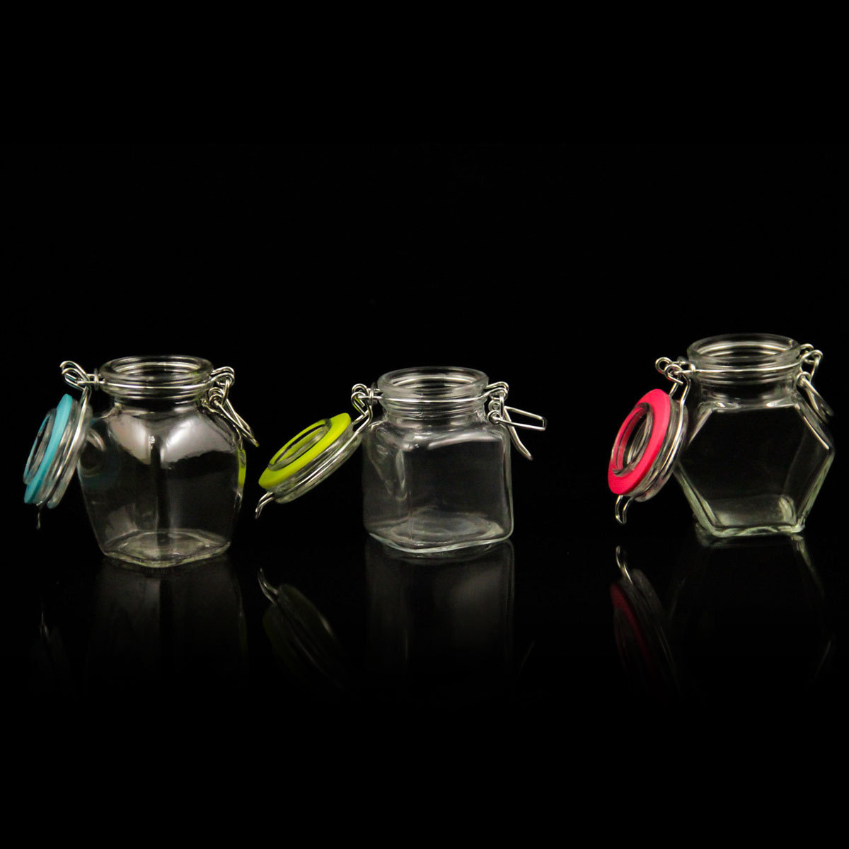 Einmachglas Glas 90ml Vorratsglas Weckgläser Bügelverschluß IDE6730