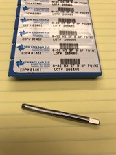 6 Pcs. 8-32 GH3 2flt SP/PT Bottom Tap W/CHROMCLAD. MADE IN USA. (loc C12).