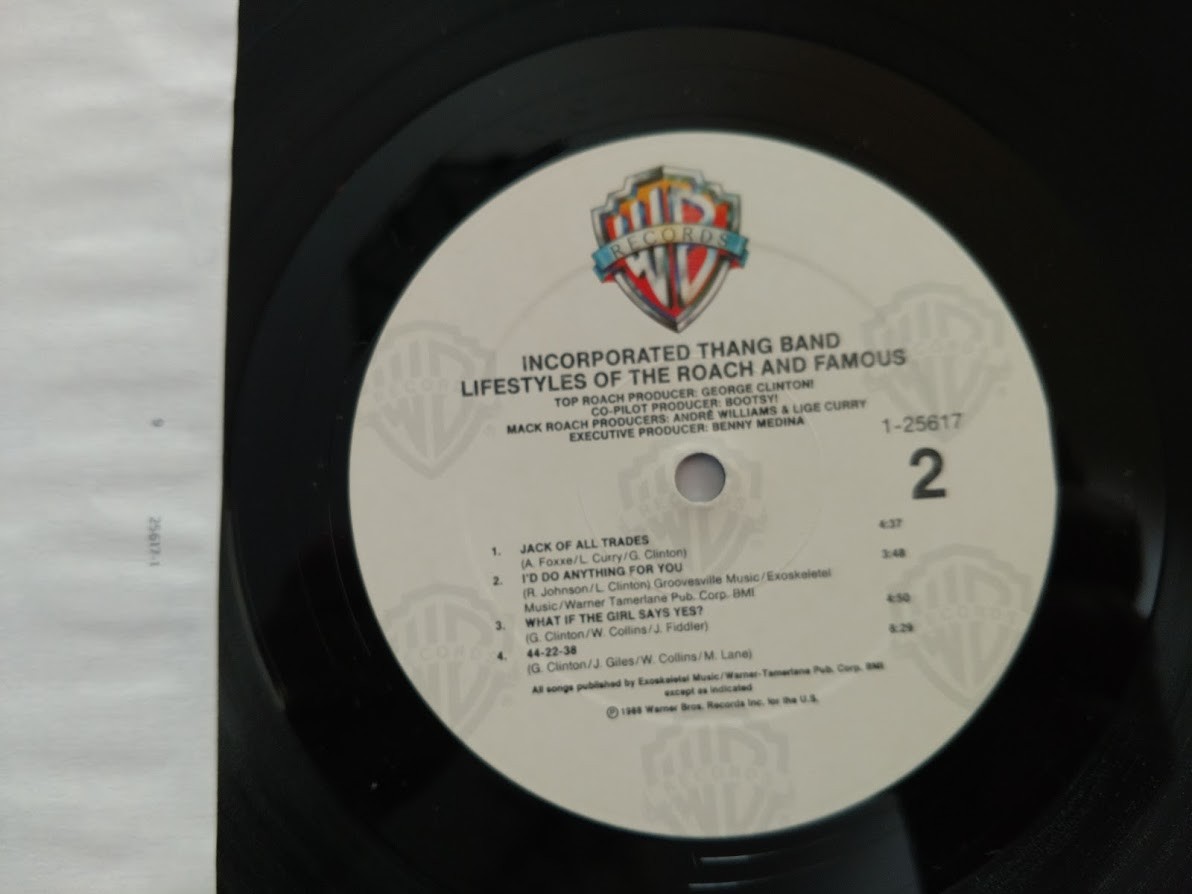 INCORPORATED THANG BAND LP LIFESTYLES OF THE ROACH AND