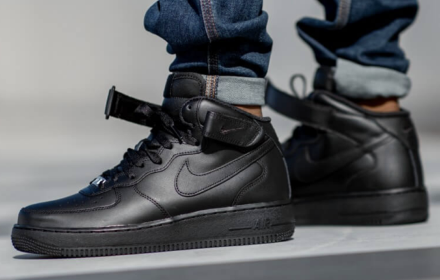 nike air force 1 all black mens