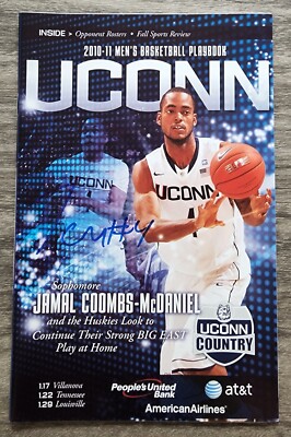 Jamal Coombs-McDaniel Signed 2010-11 UCONN Basketball Playbook