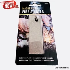 Magnesium WATERPROOF Flint Fire Starter Striker Camping Emergency Survival 🔥