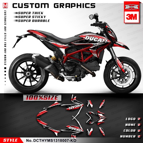 Kungfu Graphics Moto Stickers Racing Decals for Hypermotard Hyperstrada 821 939 - Foto 12 di 19
