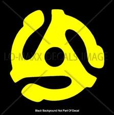 45 RPM Record Spindle Adapter Turntable Vintage Oldies Music Die Cut Vinyl Decal