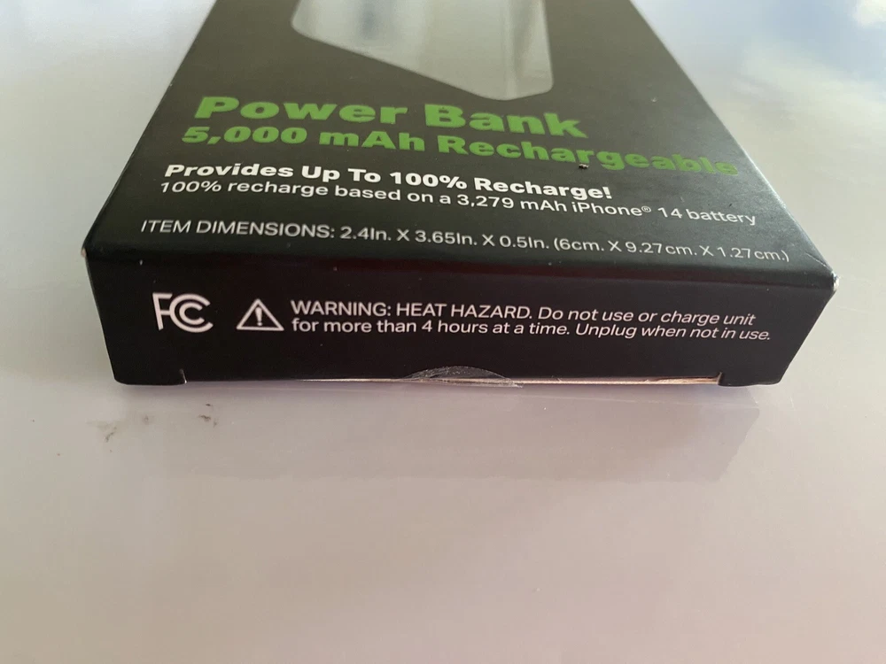 POWER BANK 5000 mAh Rechargeable Portable For Phones USB C & A Compatible | NEW POWER BANK 5000 mAh Rechargeable Portable For Phones USB C & A Compatible | NEW