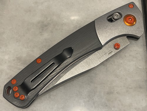 Flat Orange Thumb Stud For Benchmade Knife Crooked River Bugout Griptilian - Picture 4 of 4