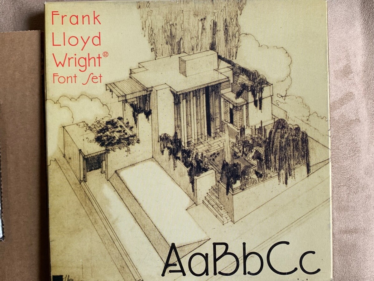 Frank Lloyd Wright Computer Font Set EAGLEROCK California