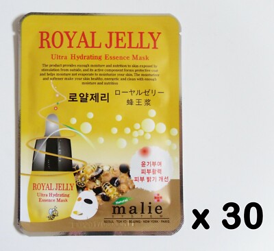 30pcs / 16kinds Malie Essence Face Mask Packs Sheet 25g Moisture Korea Cosmetic