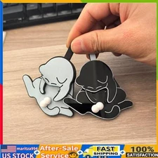 2Pcs Funny Wiggling Cat Keychain,3D Rotating Cat Balls Fidget Toy Keychain Gift+