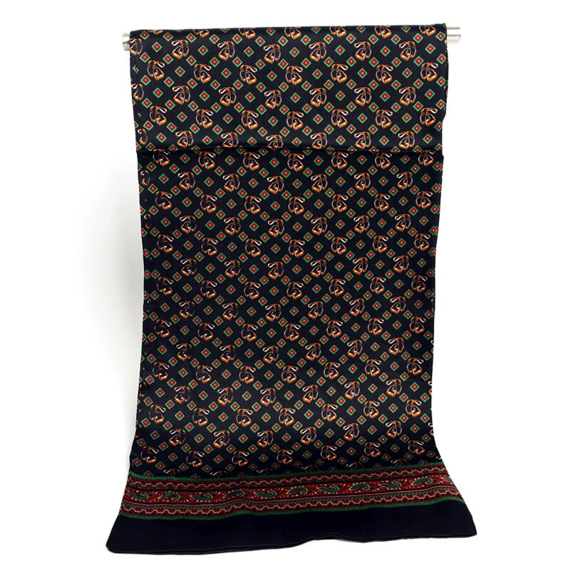 Pañuelo bufanda de seda 100 para hombre doble capa vintage corbata corbata oficina comercial Foto 2 de 4