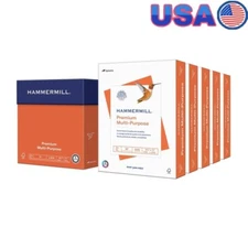 Multipurpose Copy Paper 20 Lb 8.5 X 11 5 Reams 2500 Sheets Business School New