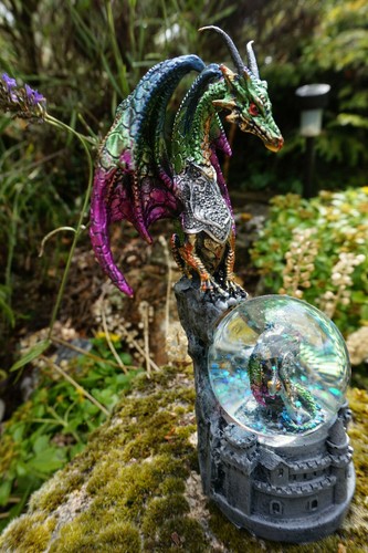 Figurine Bébé Dragon Vert En Résine - Style Heroic Fantasy, Parfaite Pour Les Collectionneurs