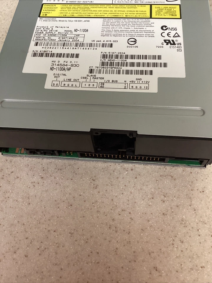 NEC ND-1100A DVD±RW Laufwerk Brenner Drive internes Laufwerk Corporation - Image 4 of 4