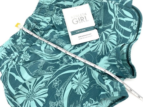 NWT Athleta Girl Floral Dive In Boardshorts / Swim Shorts in Green / Blue S 7 - Picture 3 of 10