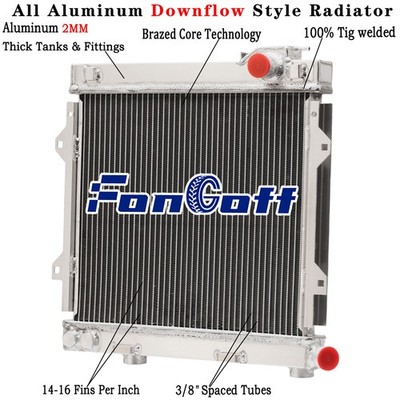 2 Row Aluminum Radiator Fits 1988-1991 1989 1990 BMW E30 3-Series M3 2.3L
