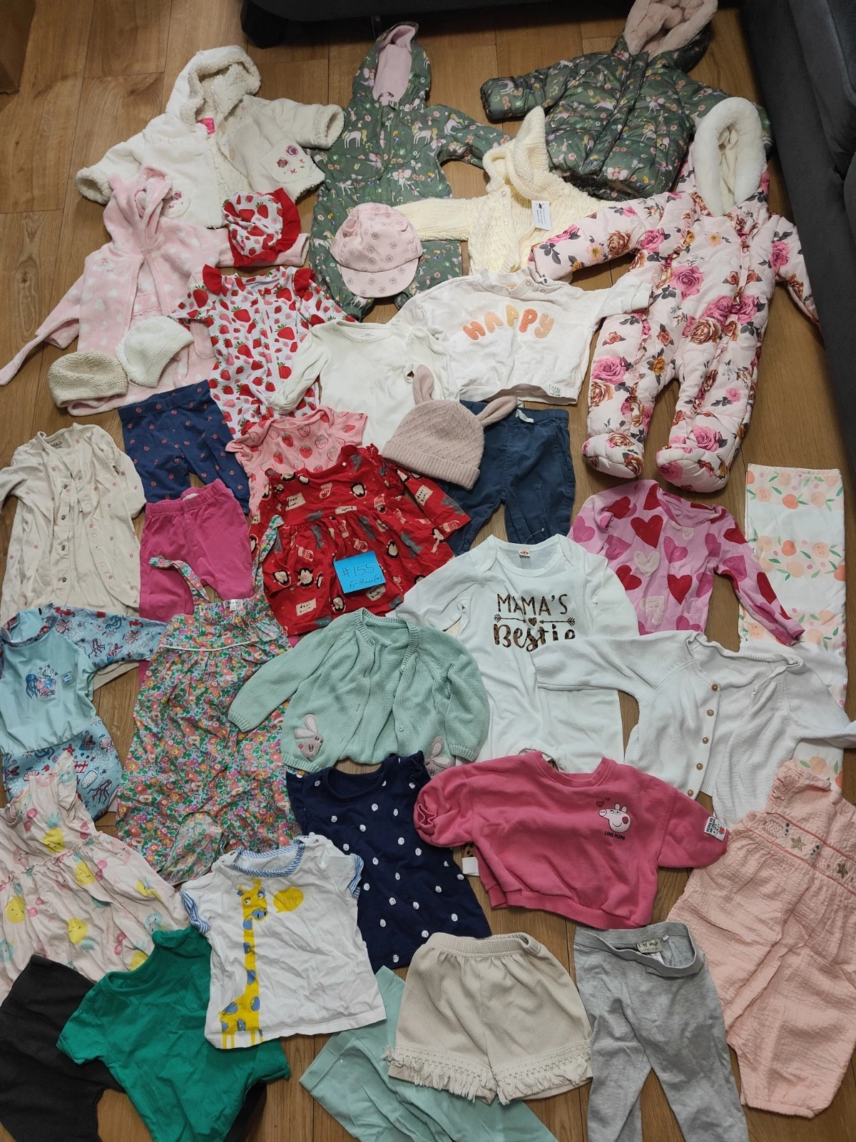 #155💜 Huge Bundle Of Baby Girl Clothes 6-9months NEXT GEORGE M&S H&M FRED&FLO