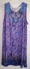 Unbranded Sleeveless Dress, Purple & Blue, Size XXL
