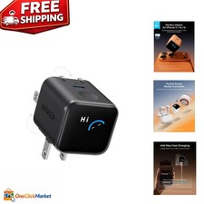 Anker Nano USB C Wall Charger, 45W Fast Charging Smart Display Charger, with 180