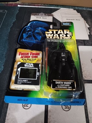 Kenner Star Wars POTF Freeze Frame Darth Vader Actionfigur MOC 1997 mit Folie