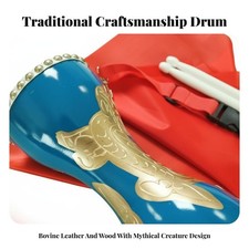 Waist Drum Hourglass Shape Miniature Folk Drum traditional Design for Stage