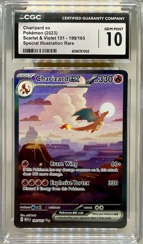 2023 Pokemon S&V 151 - Charizard ex 199/165 SIR - CGC 10 GEM MINT