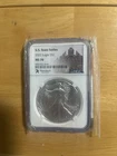 2022 American Silver Eagle NGC MS70 U.S. State Series Massachusetts Label