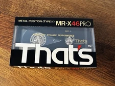 THAT'S  MR-X PRO  METAL  46  1988  EUROPE TYPE IV  BLANK CASSETTE  TAPE (SEALED)