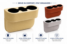 Car Cup Holder Organizer Front Between Seat Gap Filler Phone Drinks Glove Box
