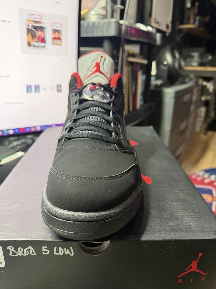 NUEVO Hombre Talla 14 Air Jordan 5 Retro Bajo Alternate 90 819171-001 BRED (2016) Foto 3 de 4