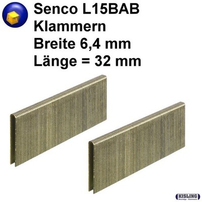 Senco Klammern L15 BAB  6,4 x 32 mm VE= 5.000 Stück