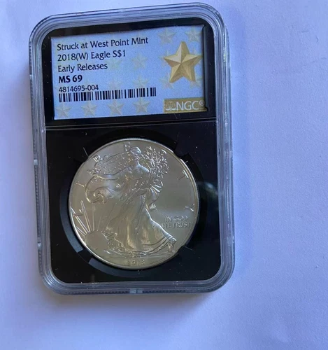 Struck at West Point Mint 2018(W) Eagle S$1 Early Releases NGC-MS69