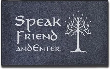 Funny Doormat Welcome Mats Speak Friend Door Mat Absorbent Mat Doormat 30"x18"
