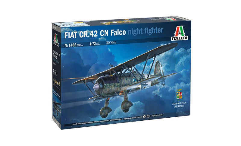 ITALERI 1485 1:72 Italian Night Fighter Fiat C.R.42 ""Falco"" (Falcon)