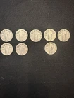 Lot Of 8 Standing Liberty Quarters 90% Silver 1925-1930 See Details