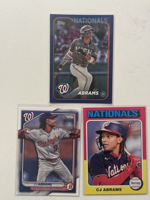 2024 CJ Abrams 3 Card Lot- Washington Nationals