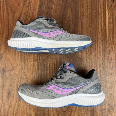 Saucony Cohesion 16 Running Shoes Gravel/Grape/White Women's Size 9 Performance