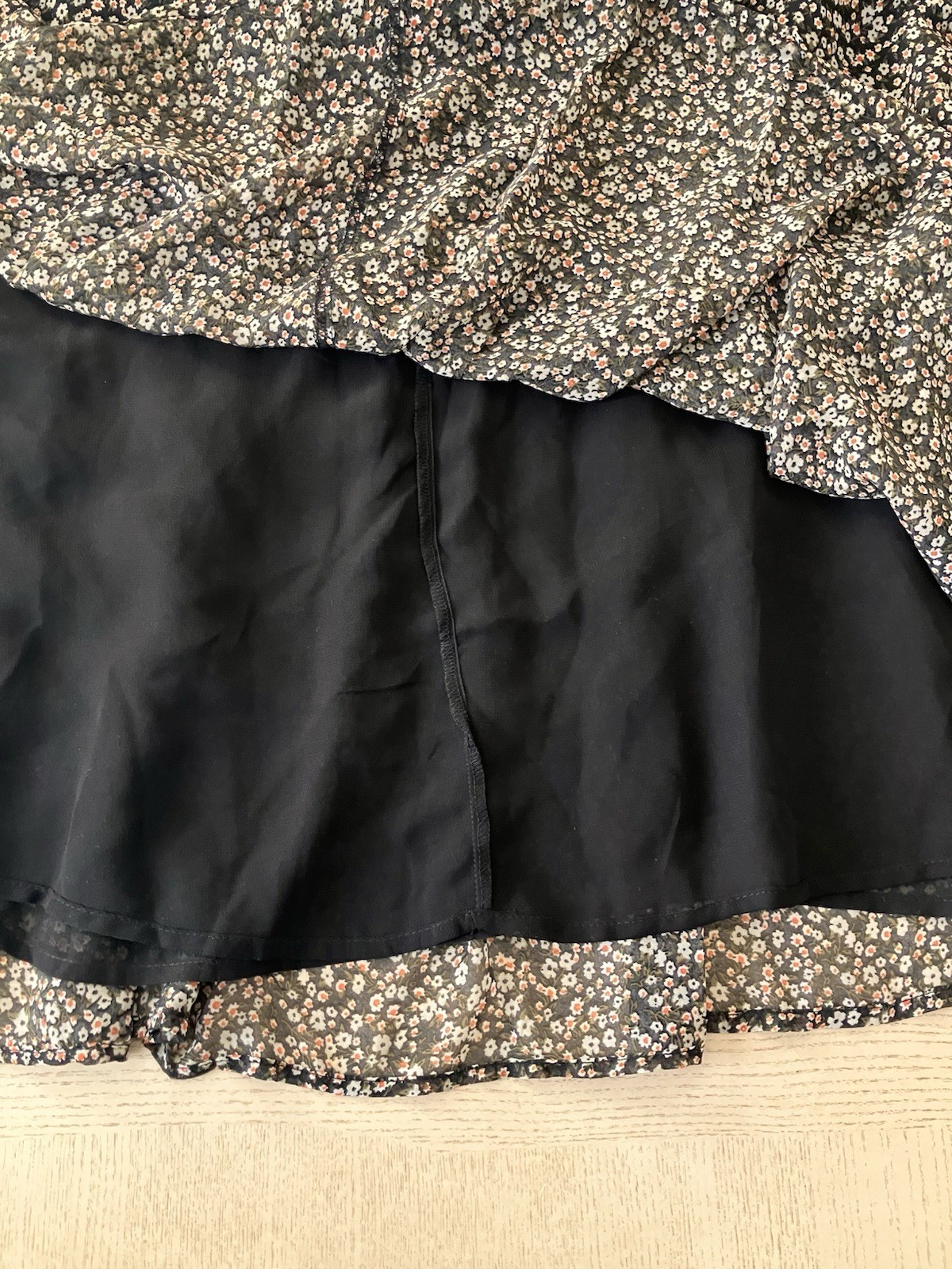 Mango MNG Women's Black Floral Boho Long Sleeve Mini Dress Size 10 New thumbnail 9