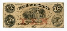 1856 $10 The Bank of Columbus - Columbus, GEORGIA Note