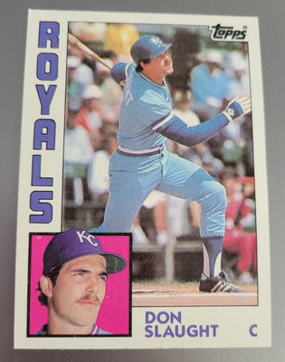 1984 TCG Topps DON SLAUGHT Kansas City Royals Minor Major League Record MLB #196