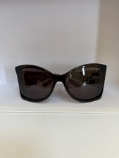 Balenciaga Women's Sunglasses B30154S Havana Brown Plastic Frame Cat Eye 72mm