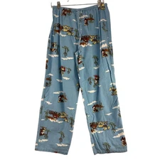 Vintage Walt Disney P J Salvage Women Pajama Pants Size M Flannel Western Cowboy