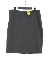 Banana Republic Women's Midi Skirt UK 12 Grey 100 Cotton Midi Straight  Pencil
