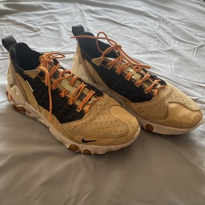 Nike React Sertu THE10TH Shoes Mens 10.5 Club Gold Wheat Black Athletic Sneakers