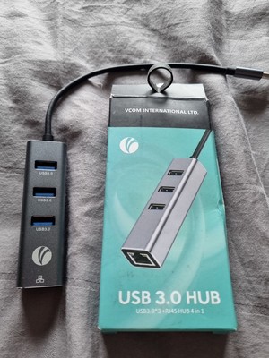 Vcom USB 3.0 Hub mit Gigabit Ethernet Adapter 4 in 1