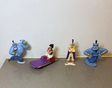 Vintage 1990s Disney Aladdin Genie PVC Figure Lot (2 Applause & 2 Unspecified)