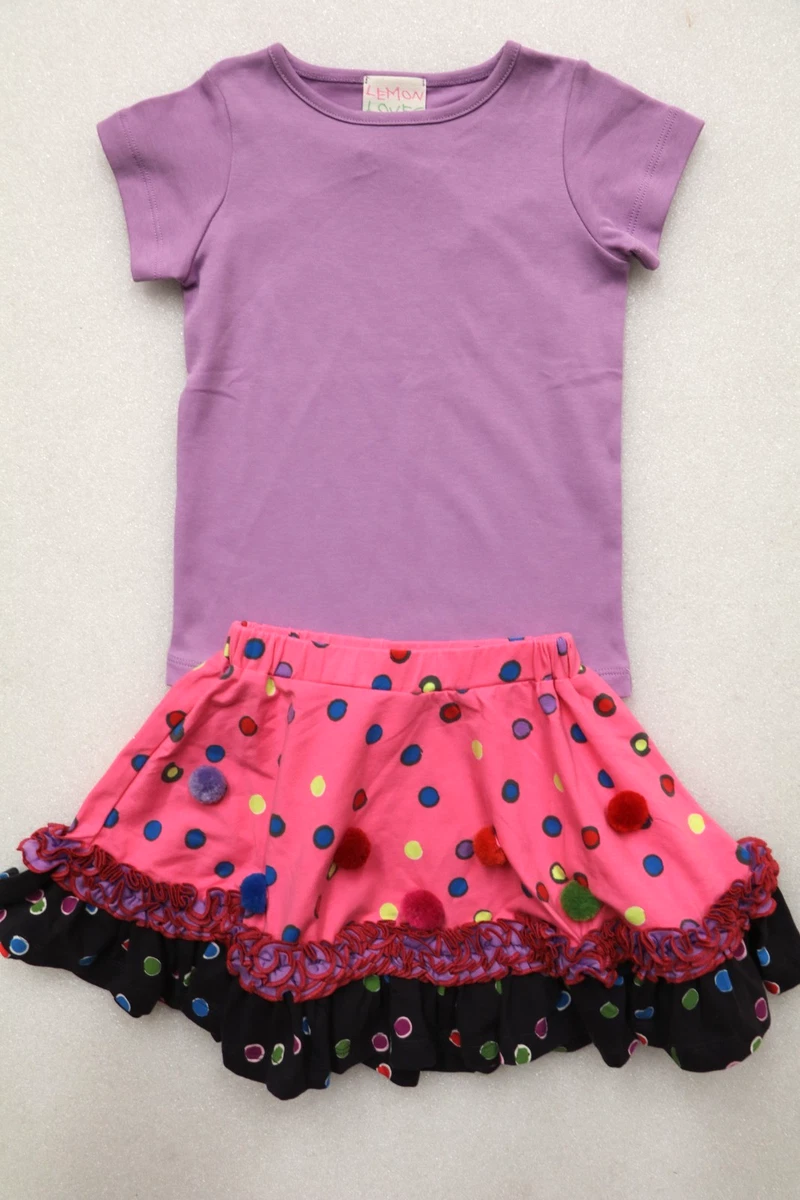 Jupe Fillette Lemon Loves Lime – Violette Brodée, Taille 5 Ans, A-Line
