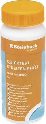 Steinbach Quicktest Streifen für pH-Wert und freies Chlor 50 Stück Teststreifen