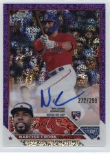 2023 Topps Chrome Update Purple Speckle Refractor /299 Narciso Crook Auto 14jd