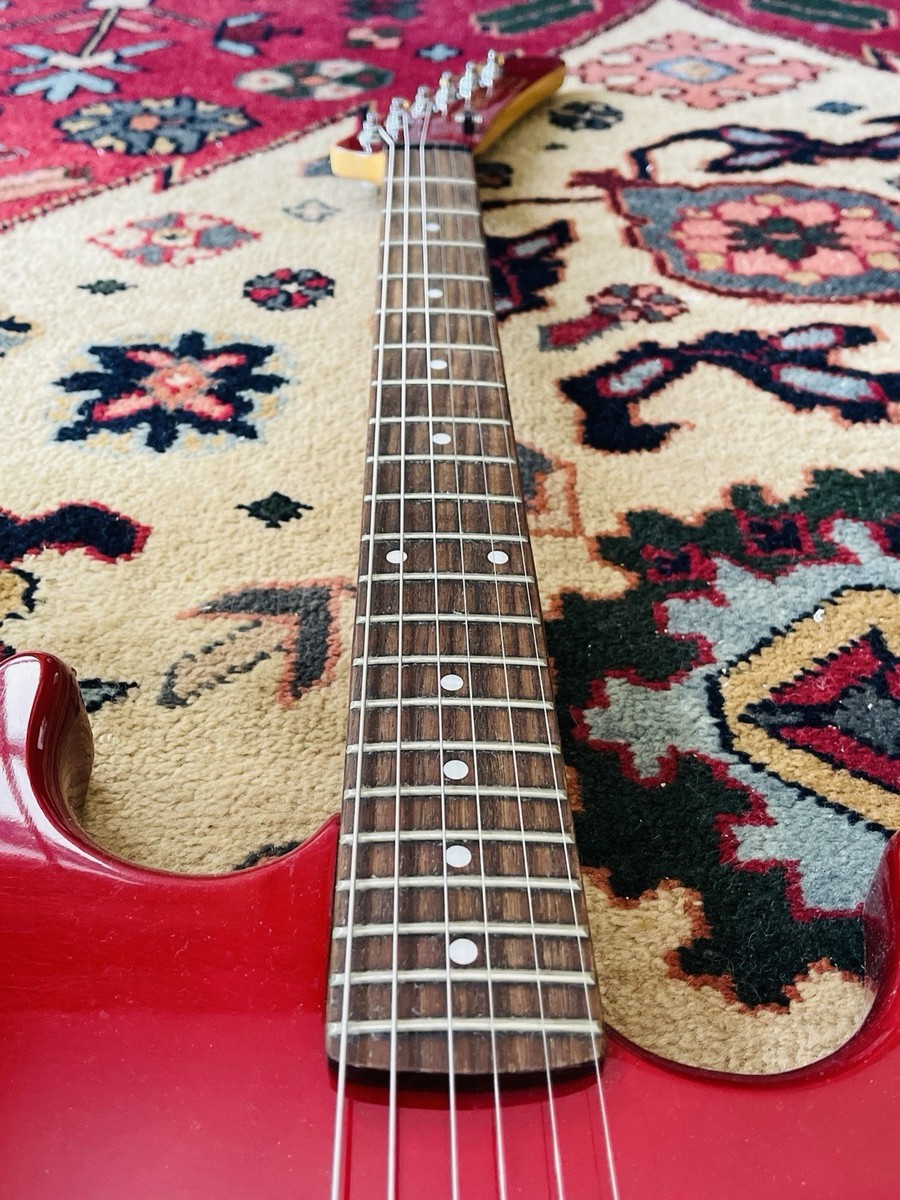 Vintage Red 1980's Kramer Striker 100ST Banana Headstock Floyd