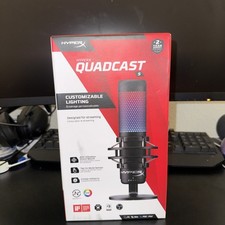 HyperX QuadCast S USB Condenser Microphone RGB Lighting for PC, PS4, PS5 Black